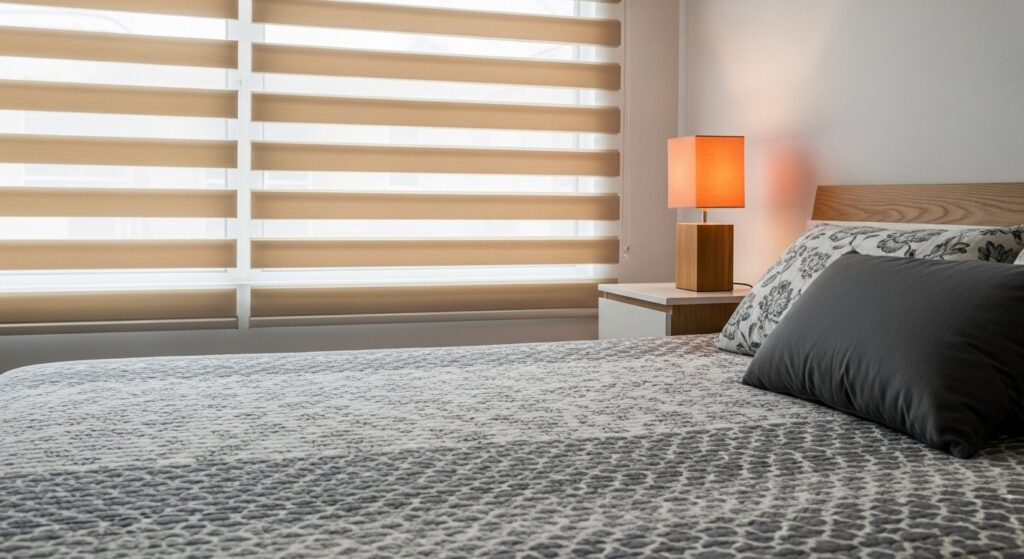 Cómo combinar cortinas roller con cortinas de tela en tu living